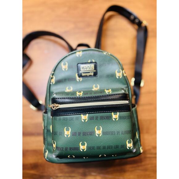 Loungefly Marvel Loki God of Mischief Mini Backpack FYE Exclusive READ main image 11